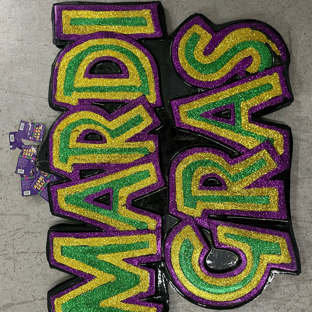 Mardi Gras Glitter Sign